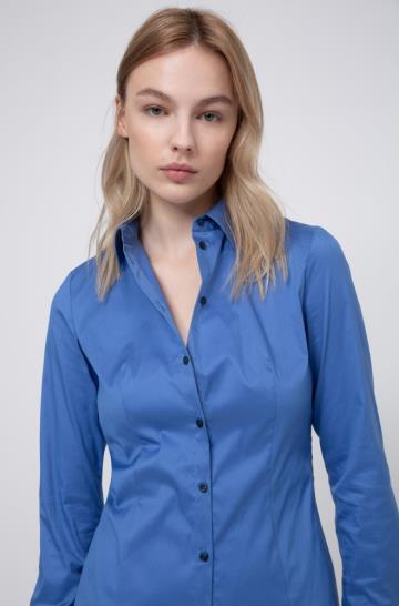 Bluza HUGO Slim Fit Niebieskie Damskie (Pl01133)